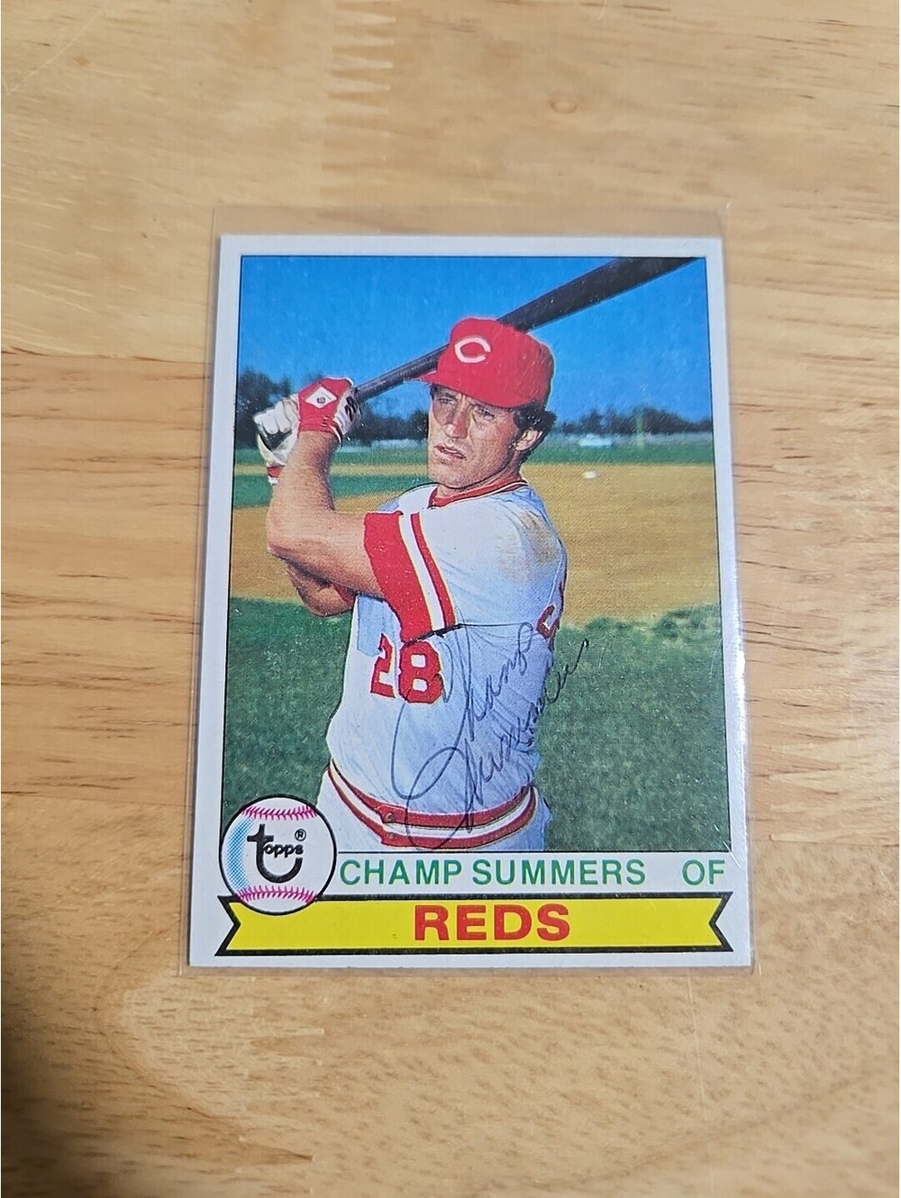 1979 TOPPS CHAMP SUMMERS AUTOGRAPH SIGNED AUTO #576 CINCINNATI REDS